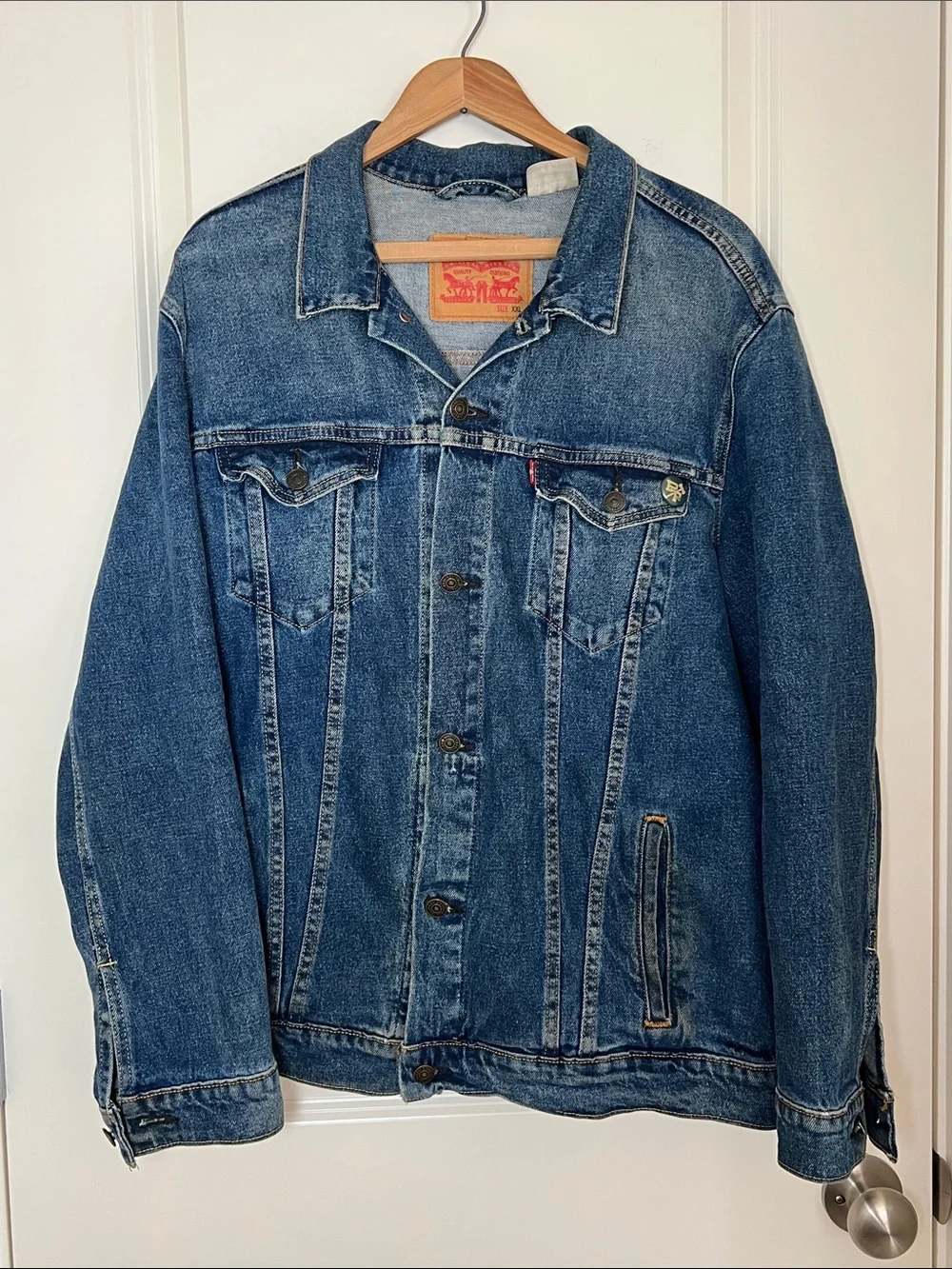 Levi's Blue Denim Jacket Portland Timbers Army Patch Men’s XXL